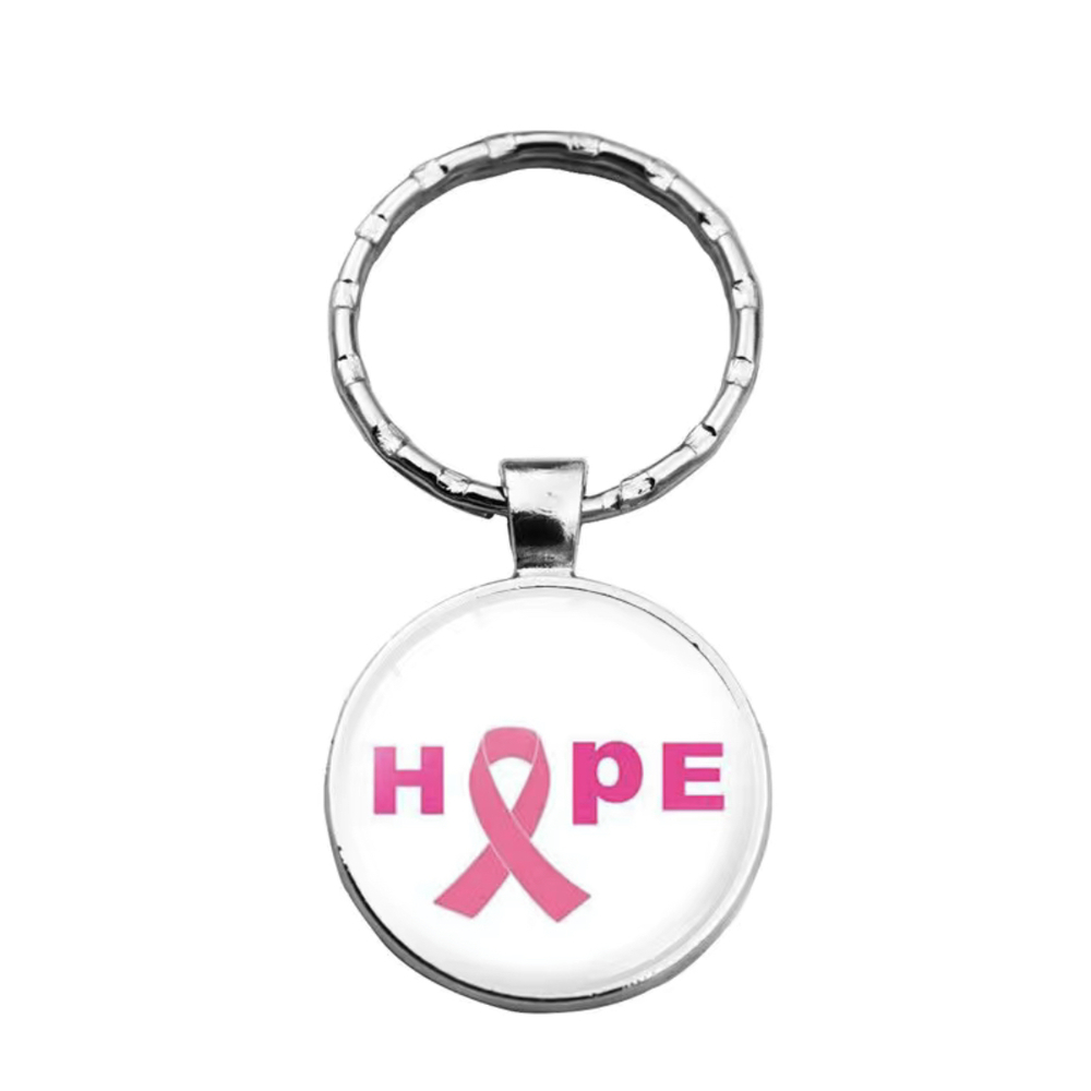 3/$25 HOPE Breast Cancer Awareness Stainless Steel Keychain NEW